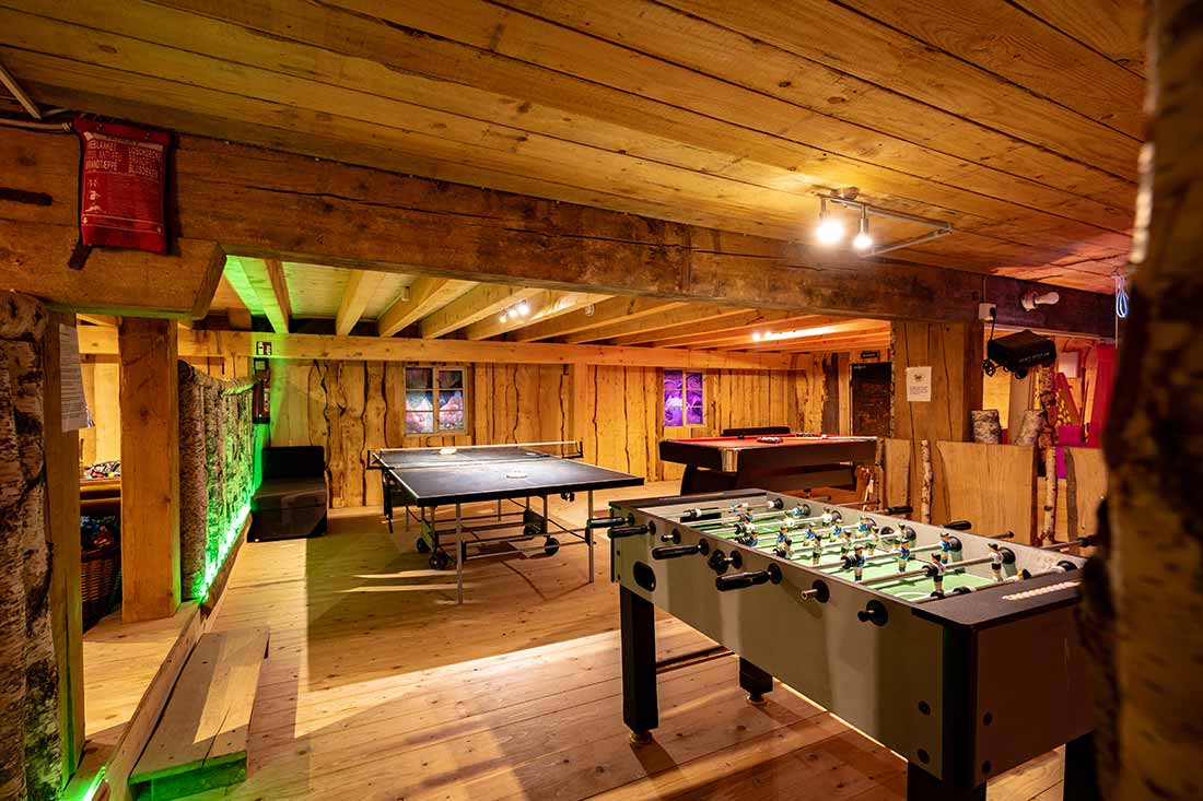 Unsere großzügige Farnscheune bietet Sport, Spiel und Spaß für jedes Talent ob klein oder groß...